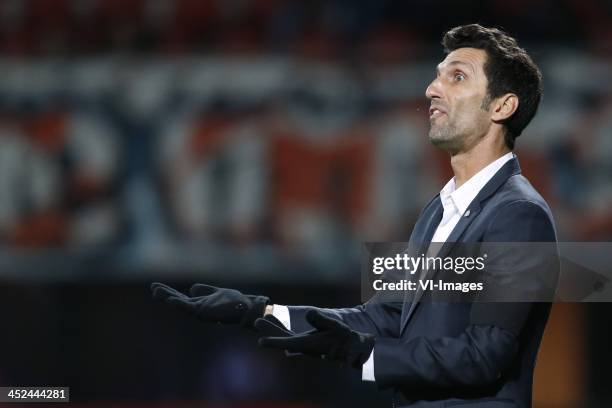 Coach Benado Arik of Maccabi Haif during the Europa League match between AZ Alkmaar and Maccabi Haifa on November 28, 2013 in Alkmaar, The...