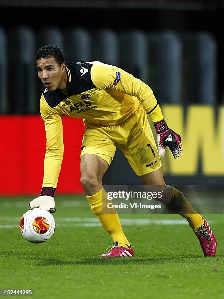 Goalkeeper Esteban of AZ during the Europa League match between AZ Alkmaar and Maccabi Haifa on November 28, 2013 in Alkmaar, The Netherlands.