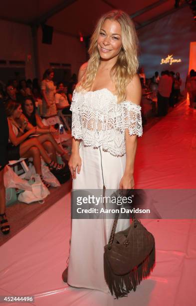 LeAnn Rimes attends Luli Fama fashion show during Mercedes-Benz Fashion Week Swim 2015 at Cabana Grande at The Raleigh on July 20, 2014 in Miami,...