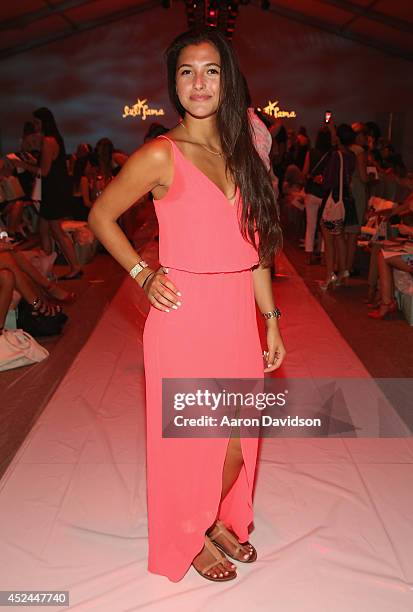 Tatiana Cirisano attends Luli Fama fashion show during Mercedes-Benz Fashion Week Swim 2015 at Cabana Grande at The Raleigh on July 20, 2014 in...