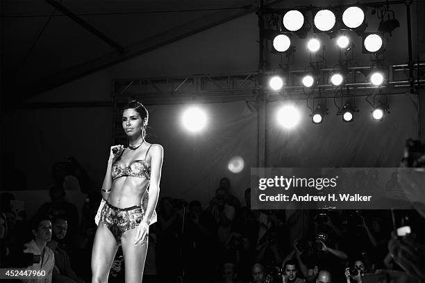 An alternative view around Mercedes-Benz Fashion Week Swim 2015 at The Raleigh on July 20, 2014 in Miami Beach, Florida.