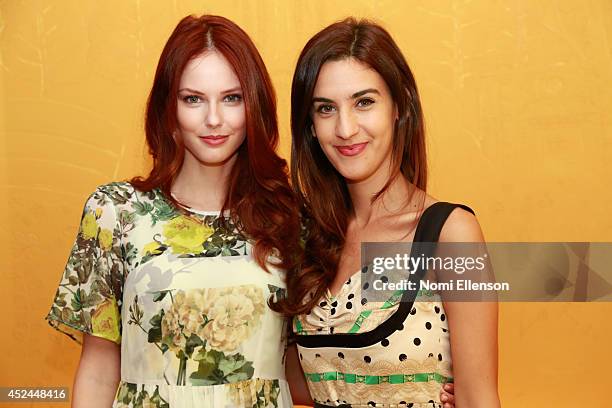 Alyssa Campanella and Natalie Zfat attend Natalie Zfat's Brunch at Clement Restaurant in the Peninsula Hotel on July 20, 2014 in New York City.