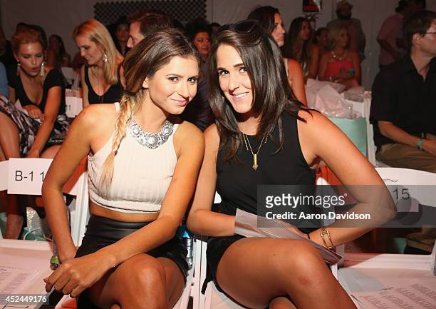 Anastasia Ashley and guest attend Luli Fama fashion show during Mercedes-Benz Fashion Week Swim 2015 at Cabana Grande at The Raleigh on July 20, 2014...