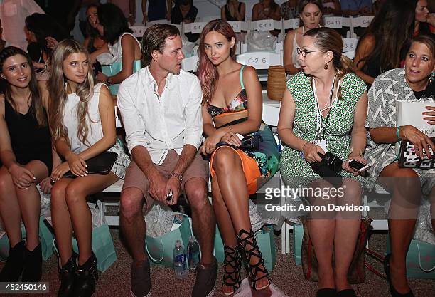 Liz Cherkasova attends Luli Fama fashion show during Mercedes-Benz Fashion Week Swim 2015 at Cabana Grande at The Raleigh on July 20, 2014 in Miami,...