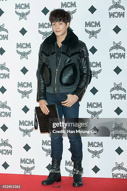 South Korean actor Sung Hoon attends the MCM S/S 2014 Seoul Fashion Show at Lotte Hotel on November 26, 2013 in Seoul, South Korea.