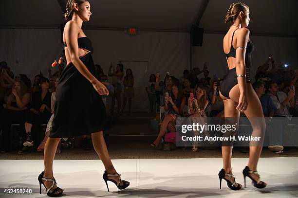 An alternative view around Mercedes-Benz Fashion Week Swim 2015 at The Raleigh on July 20, 2014 in Miami Beach, Florida.
