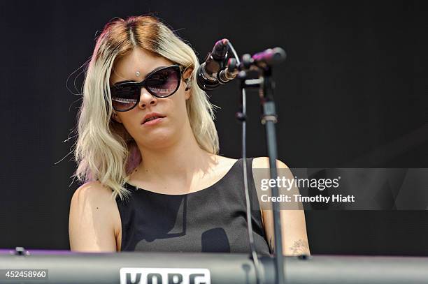 Ashlee Hardee Brown of Matrimony performs during the 2014 Forecastle Music Festival at Louisville Waterfront Park on July 20, 2014 in Louisville,...