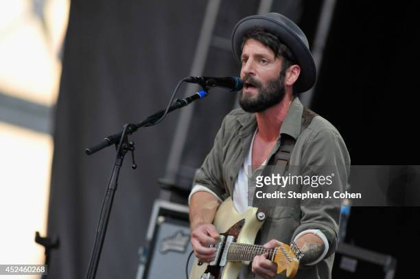 Ray LaMontagne performs during the 2014 Forecastle Music Festival at Louisville Waterfront Park on July 20, 2014 in Louisville, Kentucky.