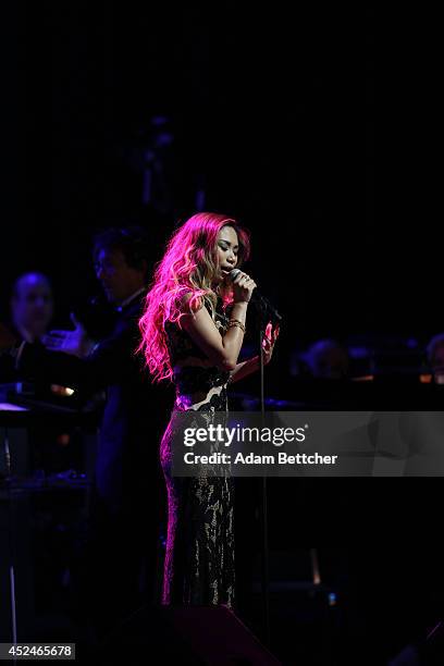 Jessica Sanchez performs during the 2014 Starkey Hearing Foundation So The World May Hear Gala at the St. Paul RiverCentre on July 20, 2014 in St....