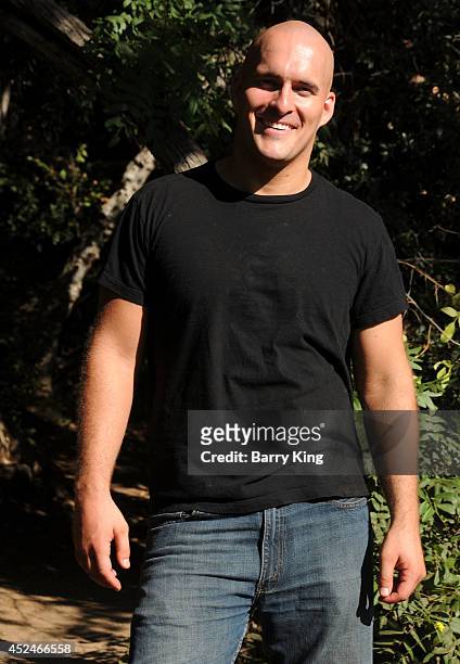 Actor Erik Aude poses during a photo shoot on July 20, 2014 in Los Angeles, California.