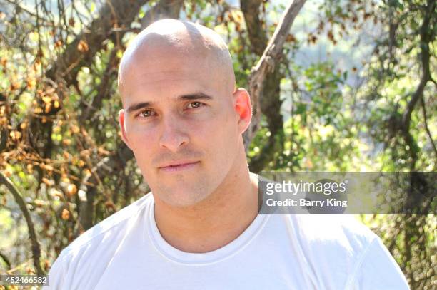 Actor Erik Aude poses during a photo shoot on July 20, 2014 in Los Angeles, California.
