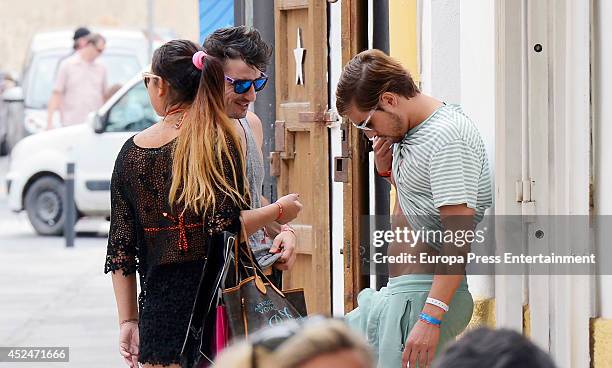 Cristiano Ronaldo's sister Katia Aveiro and Abraham Garcia are seen on July 2, 2014 in Ibiza, Spain.