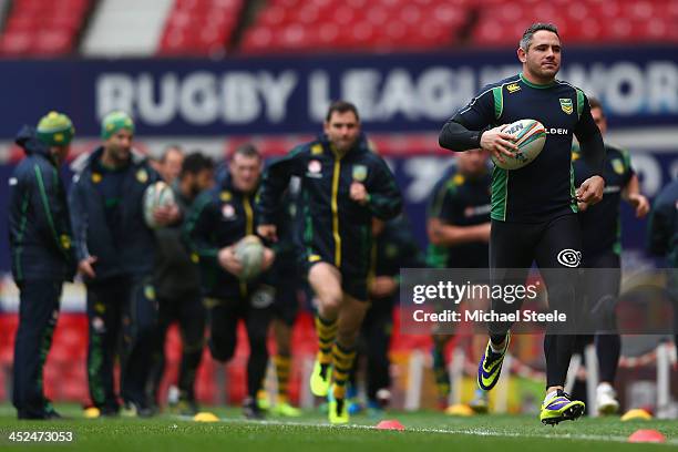 Corey Parker during the Australia training session at Old Trafford on November 29, 2013 in Manchester, England.
