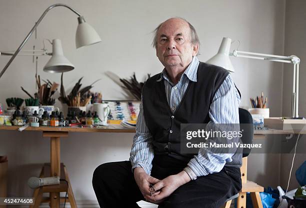 Illustrator Quentin Blake is photographed for Liberation on April 4, 2014 in London, England.