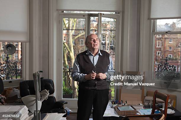 Illustrator Quentin Blake is photographed for Liberation on April 4, 2014 in London, England.