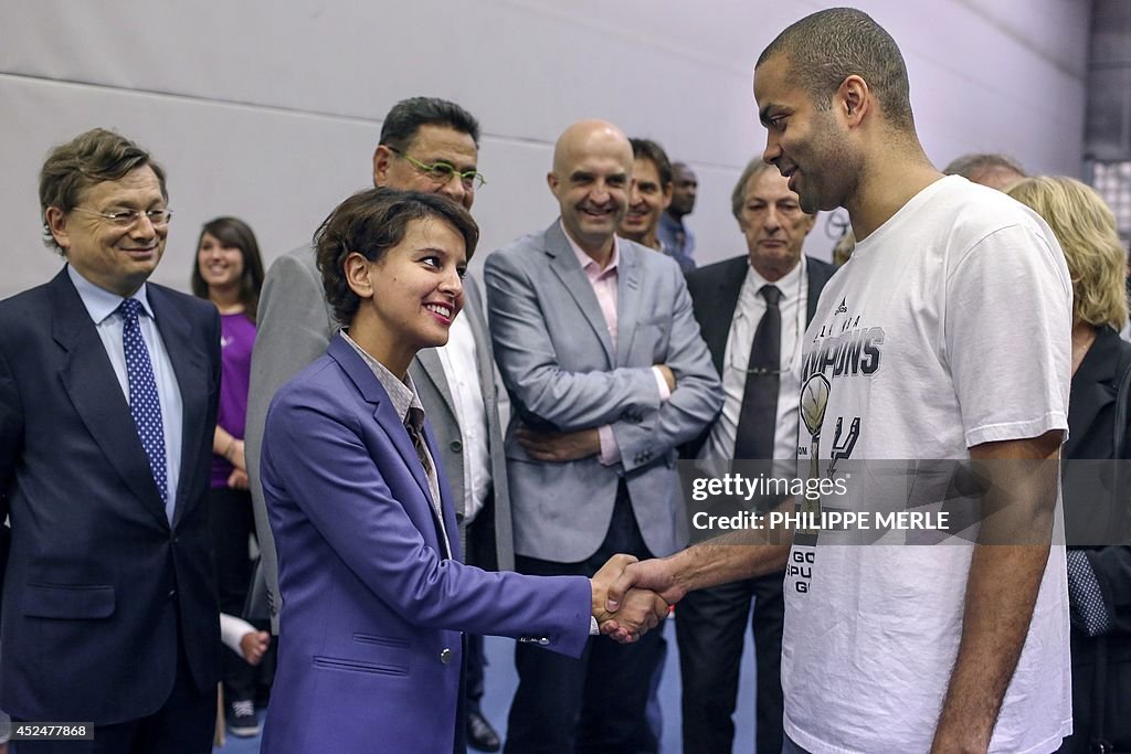 BASKET-FRANCE-POLITICS-PARKER-VALLAUD-BELKACEM