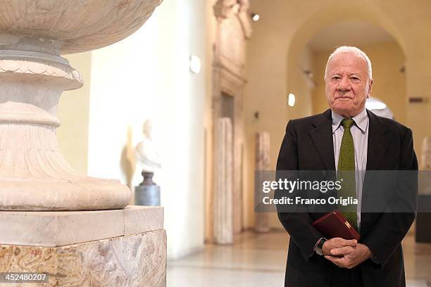 Art critic Achille Bonito Oliva attends the Vittorio De Sica Awards 2013 at Esedra di Marco Aurelio Hall on November 29, 2013 in Rome, Italy.