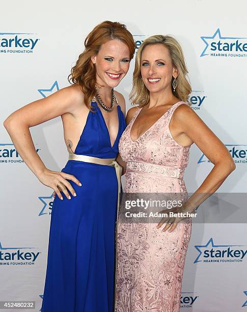Katie Leclerc and Marlee Matlin walk the red carpet at the 2014 Starkey Hearing Foundation So The World May Hear Gala at the St. Paul RiverCentre on...