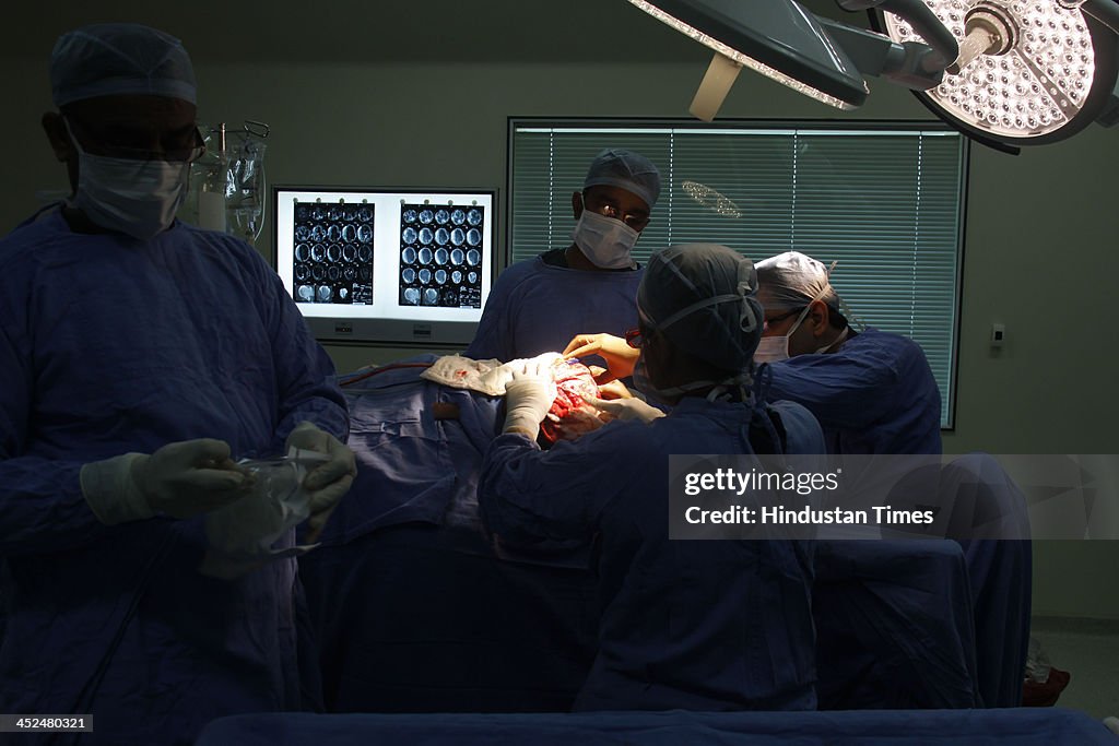 Baby Roona Baby Roona Begum under a skull re-modeling surgery, who was brought ...