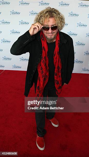 Sammy Haggar walks the red carpet at the 2014 Starkey Hearing Foundation So The World May Hear Gala at the St. Paul RiverCentre on July 20, 2014 in...