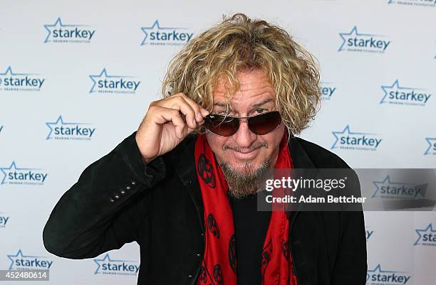 Sammy Haggar walks the red carpet at the 2014 Starkey Hearing Foundation So The World May Hear Gala at the St. Paul RiverCentre on July 20, 2014 in...