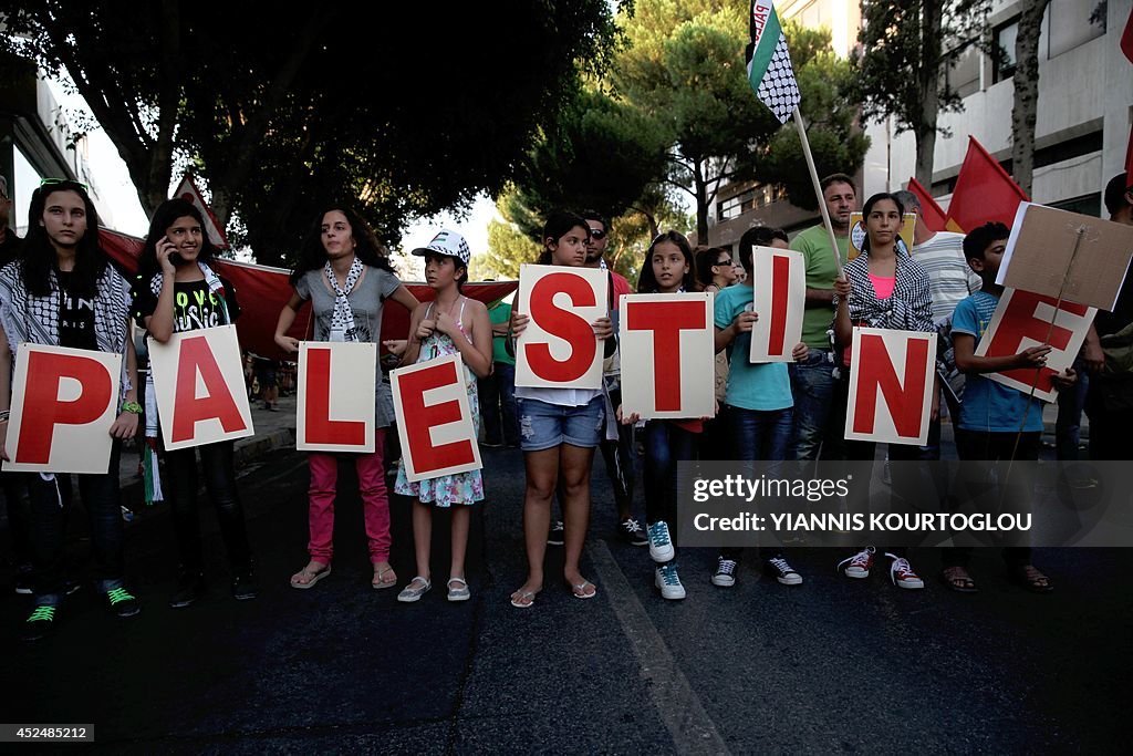 CYPRUS-PALESTINIAN-ISRAEL-CONFLICT-DEMO