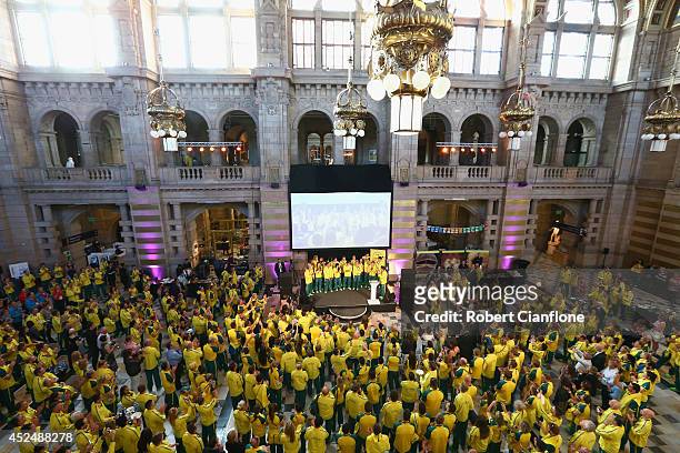 General view during the Australian Commonwealth Games official team reception at the Kelvin Grove Art Gallery and Museum on July 21, 2014 in Glasgow,...
