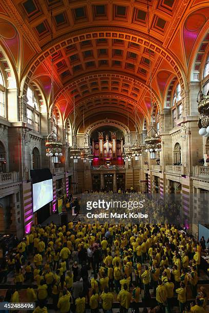 General view is seen during the Australian Commonwealth Games official team reception at the Kelvin Grove Art Gallery and Museum on July 21, 2014 in...