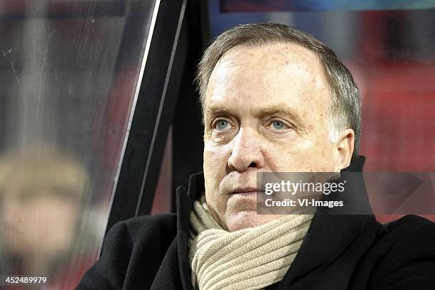 Coach Dick Advocaat of AZ during the Europa League match between AZ Alkmaar and Maccabi Haifa on November 28, 2013 in Alkmaar, The Netherlands.