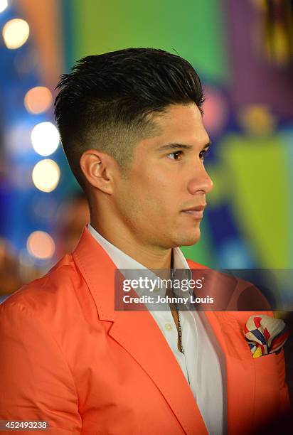 Chino attends the Premios Juventud 2014 Awards at Bank United Center on July 17, 2014 in Miami, Florida.