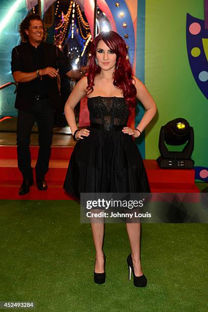 Dulce María attends the Premios Juventud 2014 Awards at Bank United Center on July 17, 2014 in Miami, Florida.