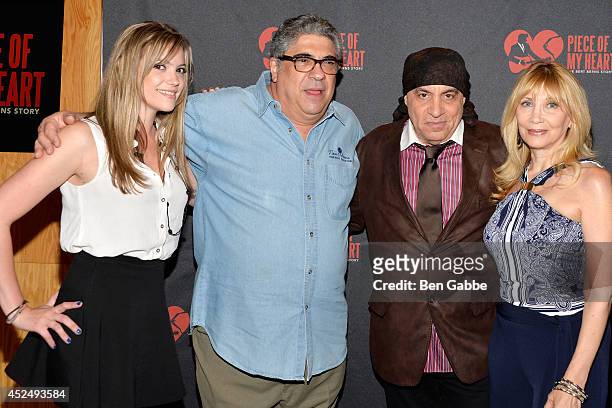 Vincent Pastore, Steve van Zandt and Maureen van Zandt attend "Piece of My Heart: The Bert Berns Story" opening night at The Pershing Square...