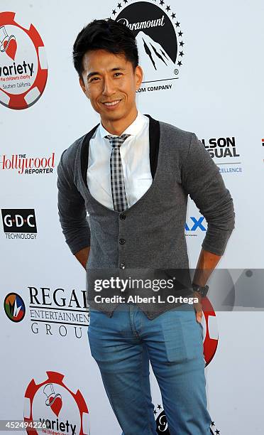 Actor James Kyson arrives for the 4th Annual Variety - The Children's Charity Of Southern CA Texas Hold 'Em Poker Tournament held at Paramount...