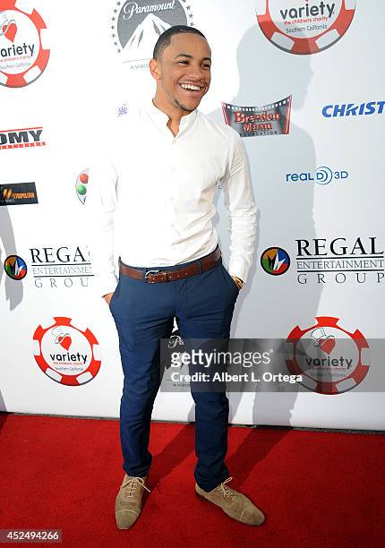 Actor Tequan Richmond arrives for the 4th Annual Variety - The Children's Charity Of Southern CA Texas Hold 'Em Poker Tournament held at Paramount...