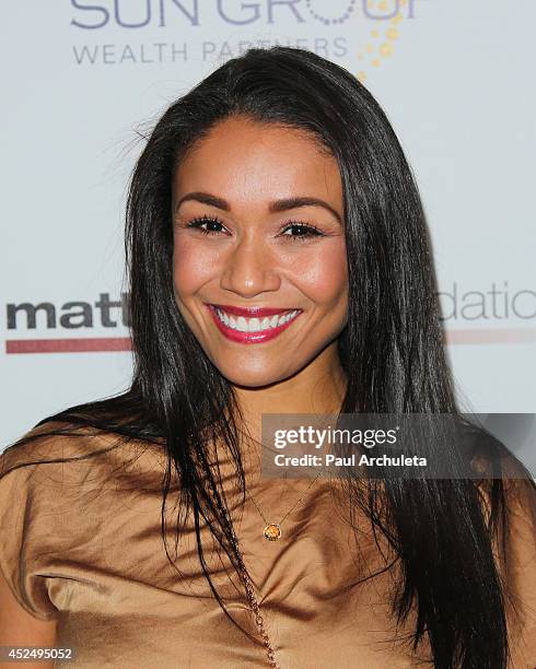 Actress Alia Kruz attends Matt Leinart foundation's 8th annual celebrity bowl for charity event at Lucky Strikes on July 17, 2014 in Hollywood,...