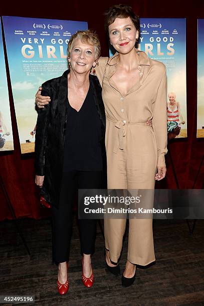 Director Naomi Foner and daughter/actress Maggie Gyllenhaal attend the "Very Good Girls" premiere at the Tribeca Grand Hotel on July 21, 2014 in New...