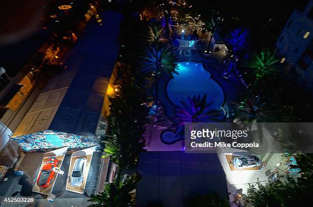 General view of atmosphere at Mercedes-Benz Fashion Week Swim 2015 at The Raleigh on July 21, 2014 in Miami Beach, Florida.