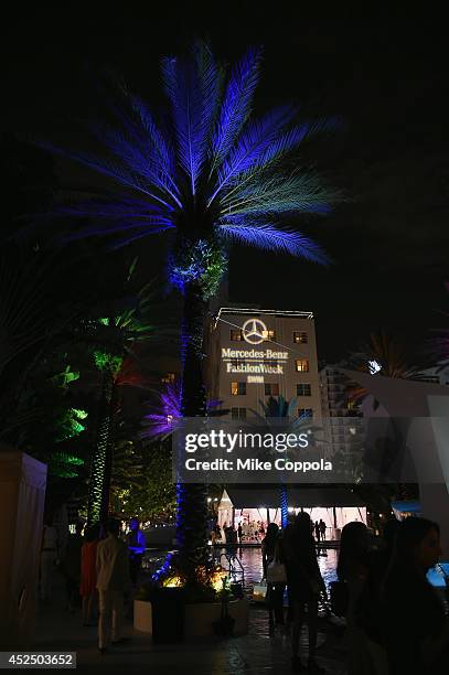 General view of atmosphere Mercedes-Benz Fashion Week Swim 2015 at The Raleigh on July 21, 2014 in Miami Beach, Florida.