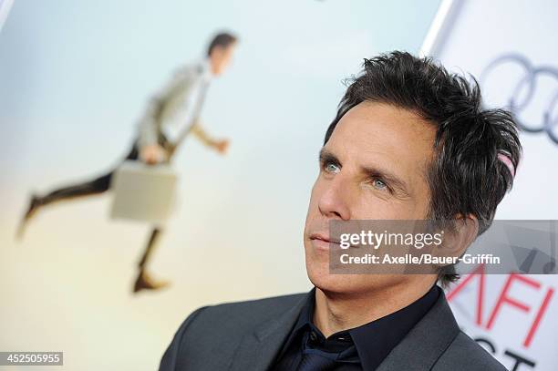 Actor Ben Stiller arrives at AFI FEST 2013 'The Secret Life Of Walter Mitty' premiere at TCL Chinese Theatre on November 13, 2013 in Hollywood,...