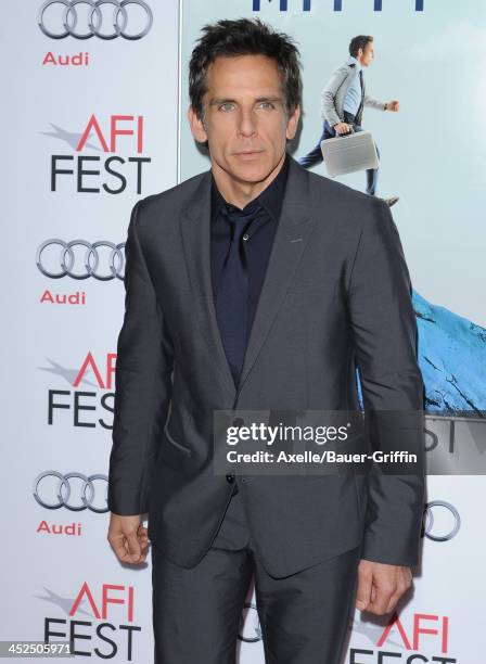 Actor Ben Stiller arrives at AFI FEST 2013 'The Secret Life Of Walter Mitty' premiere at TCL Chinese Theatre on November 13, 2013 in Hollywood,...