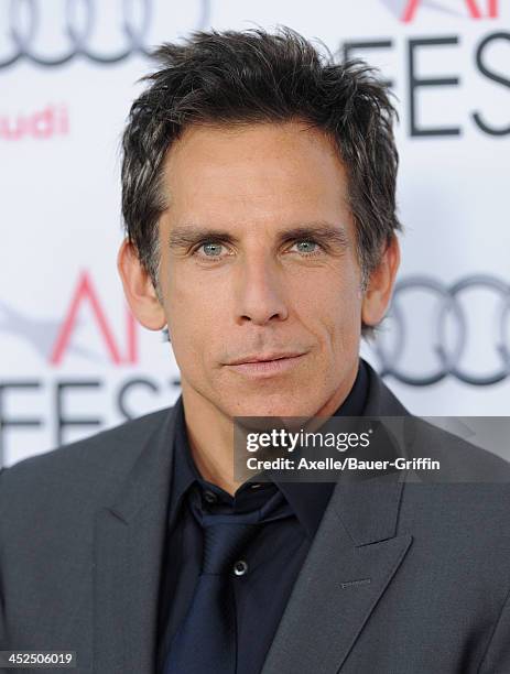 Actor Ben Stiller arrives at AFI FEST 2013 'The Secret Life Of Walter Mitty' premiere at TCL Chinese Theatre on November 13, 2013 in Hollywood,...