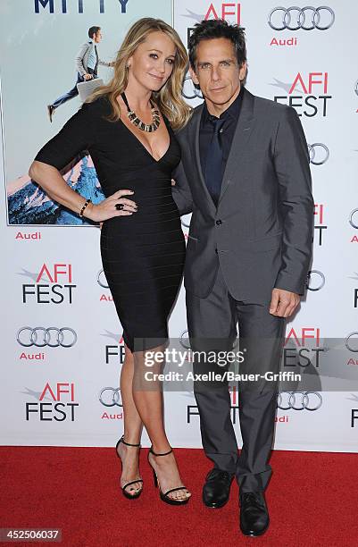 Actors Ben Stiller and Christine Taylor arrive at AFI FEST 2013 'The Secret Life Of Walter Mitty' premiere at TCL Chinese Theatre on November 13,...