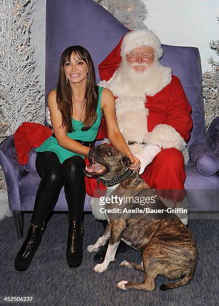 Personality Karina Smirnoff attends The Beverly Center Kicks Off "Holiday Pet Portraits With Santa!" at The Beverly Center on November 14, 2013 in...