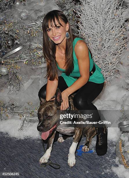 Personality Karina Smirnoff attends The Beverly Center Kicks Off "Holiday Pet Portraits With Santa!" at The Beverly Center on November 14, 2013 in...