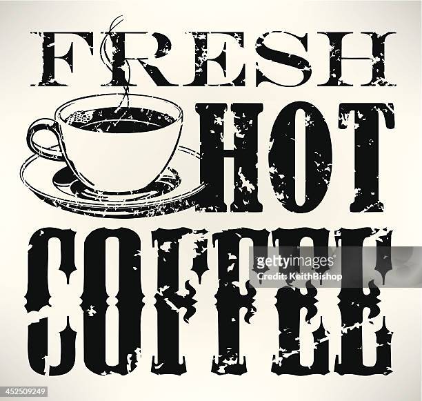 fresh hot coffee - morning drink - coffee drink illustration stock illustrations