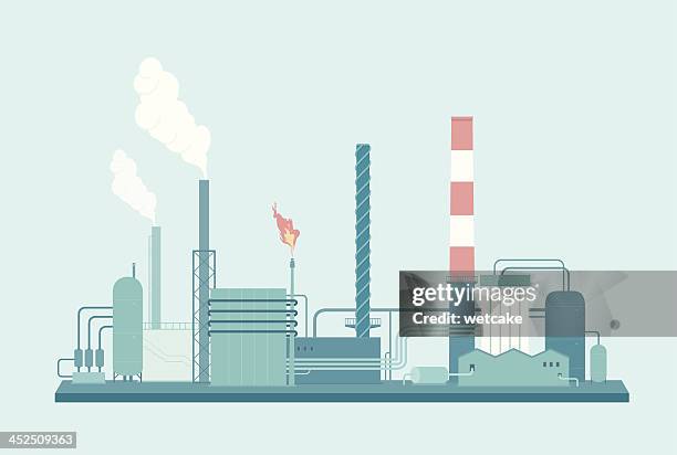 ilustrações de stock, clip art, desenhos animados e ícones de fábrica - oil refinery