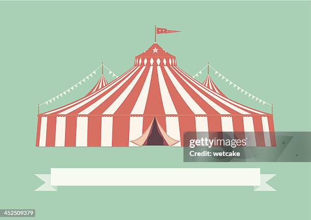vintage big top circus tent - marquee stock illustrations