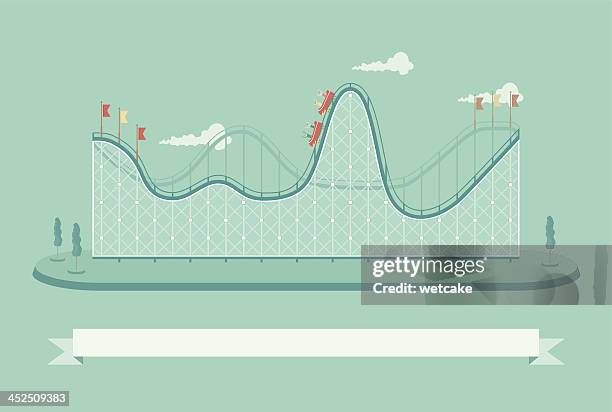 template if a roller coaster with people on it - rollercoaster stock illustrations