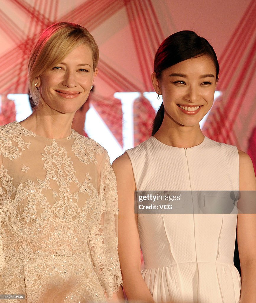 Cate Blanchett And Tang Wei Attend Commercial Activity In Shanghai