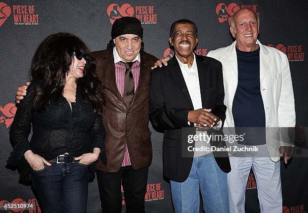 Ronnie Spector, Steve Van Zandt, Ben E. King and Mike Stoller attend "Piece of My Heart: The Bert Berns Story" opening night at The Pershing Square...